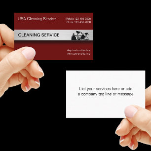 Modern Cleaning Service Business Cards