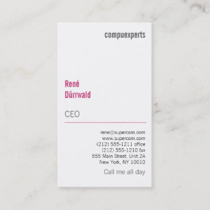 Modern, clear, bold, impressive business card