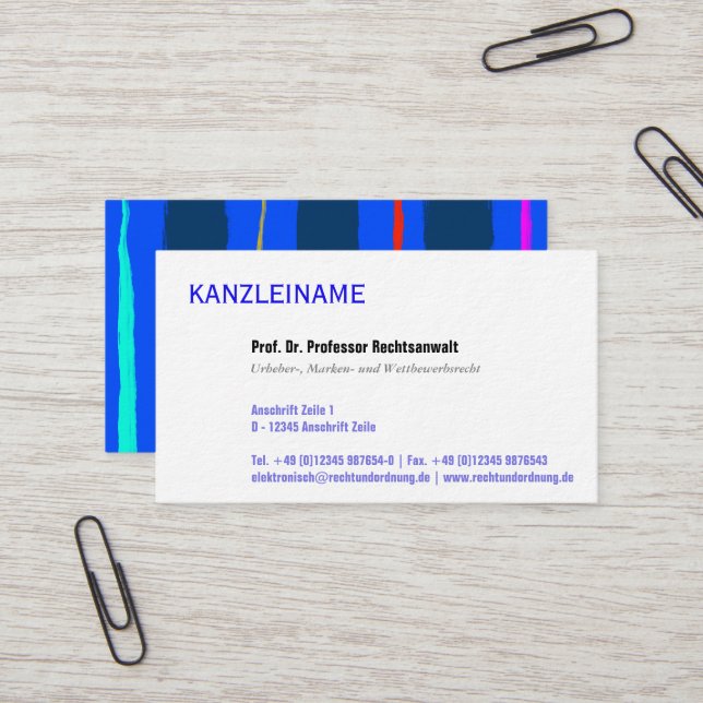 Modern clear professional use  business card (Front/Back In Situ)