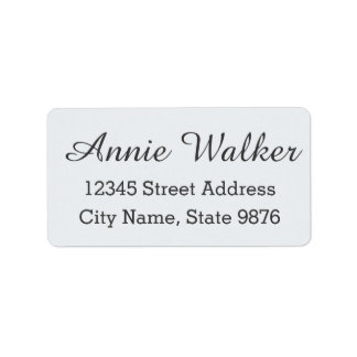 Modern Clear White Custom Address Label