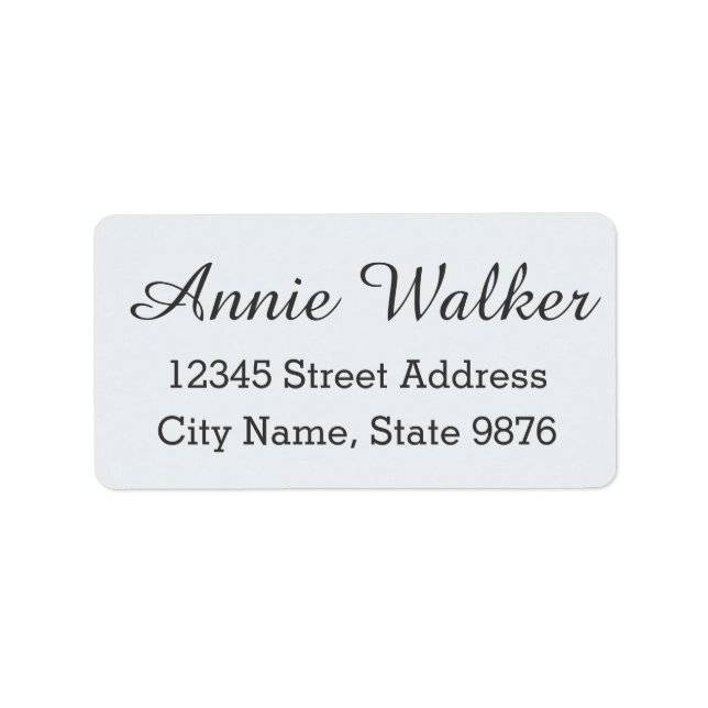 Modern Clear White Custom Address Label (Front)