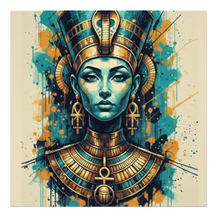 Modern Cleopatra – Abstract Liquid Colors Art  Photo Print