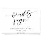 Modern Clligraphy Wedding Guest Book Kindly Sign
