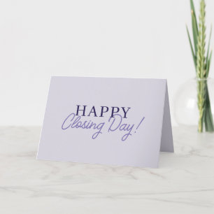 Modern Closing Day Lavender Real Estate Agent Card