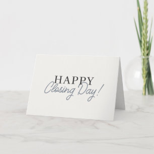 Modern Closing Day Neutral Real Estate Agent Card