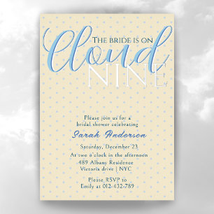 Modern Cloud 9 Bridal Shower Blue Pattern
