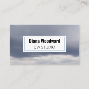 Modern Clouds Photo Business Card