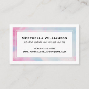 Modern   Cloudy Pink Blue   Christian Scripture Business Card