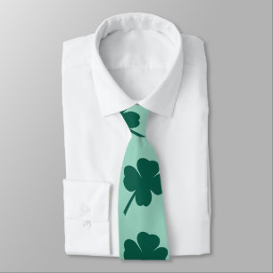 Modern Clover St Patricks Day Tie