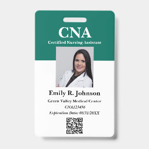 Modern CNA ID Badge