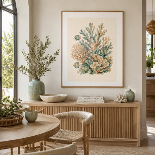 Modern Coastal Coral Reef Wall Art