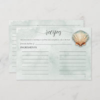 Modern Coastal Seashell Aqua Bridal Shower Recipe