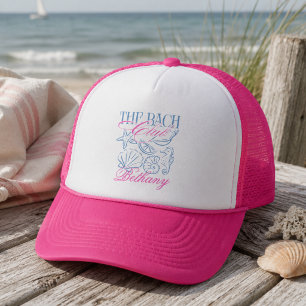 Modern Coastal Shell Bachelorette Party Custom Trucker Hat