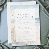Modern Coastal Watercolor Beach Bridal Shower