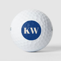 Modern Cobalt Blue Monogram Initials Personalised