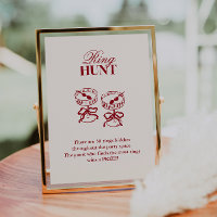 Modern Cocktail ring hunt bridal shower game