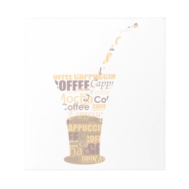 Modern Coffee Illustration Notepad (Front)