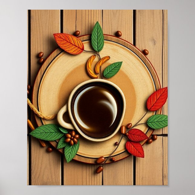 Modern Coffee Illustration Poster (Front)