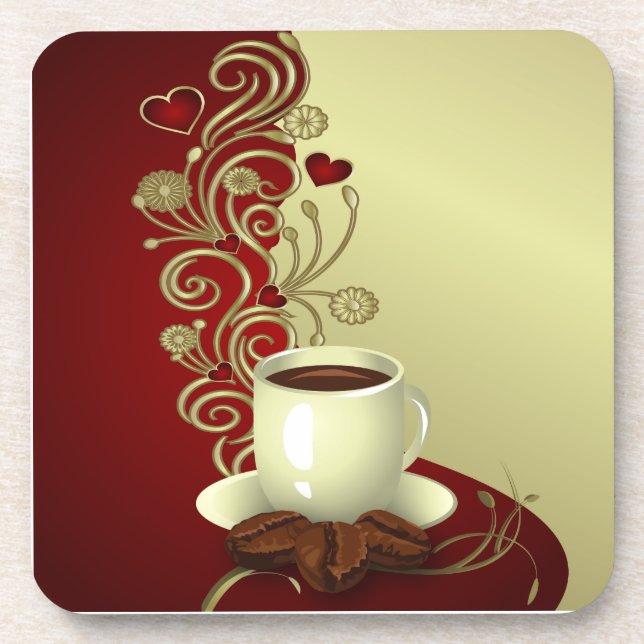 Modern Coffee Lover Coaster (Front)