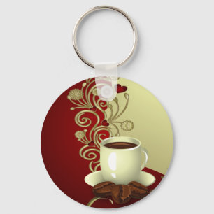 Modern Coffee Lover Key Ring