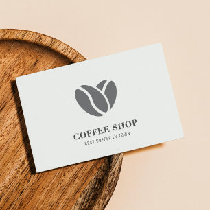 Modern Coffee Shop Black Professional Business Card