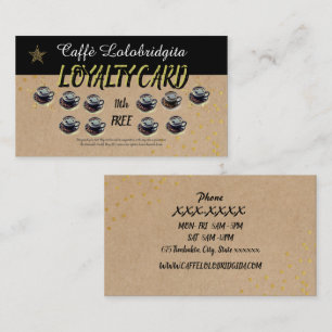 Modern Coffee Shop Loyalty Business Loyalty Card