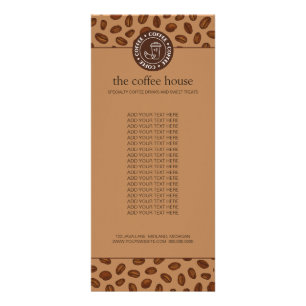 Modern Coffee Shop Rack Card