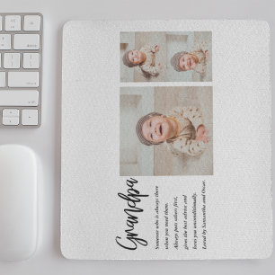 Modern Collage Best Grandpa Ever Beauty Gift Mouse Pad