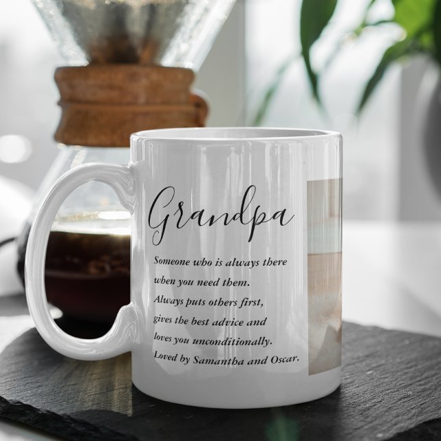 Modern Collage Best Grandpa Ever Beauty Gift Mug (Creator Uploaded)