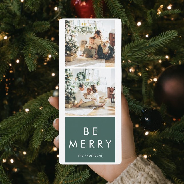Modern Collage Christmas Holiday Photo | Be Merry (Creator Uploaded)