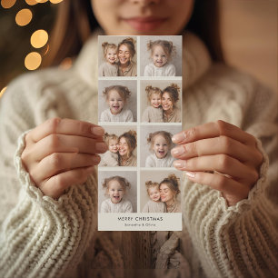 Modern Collage Christmas Photo   Minimalist