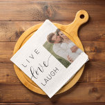 Modern Collage Couple Photo & Live Love Laugh Gift Tea Towel<br><div class="desc">Modern Collage Couple Photo & Live Love Laugh Gift</div>