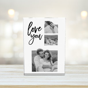 Modern Collage Couple Photo & Love You Beauty Gift