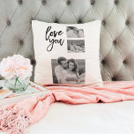 Modern Collage Couple Photo & Love You Beauty Gift Cushion<br><div class="desc">Modern Collage Couple Photo & Love You Beauty Gift</div>