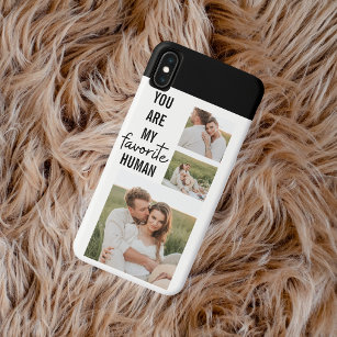 Modern Collage Couple Photo & Romantic Love Quote Case-Mate iPhone Case