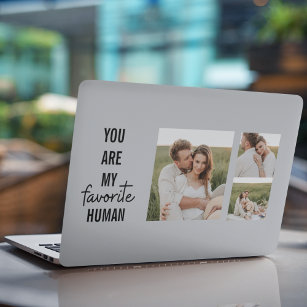 Modern Collage Couple Photo & Romantic Love Quote HP Laptop Skin