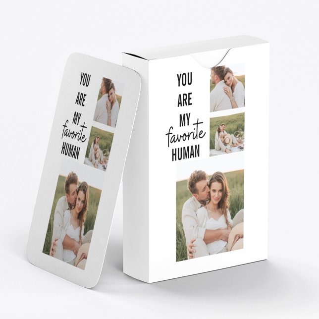 Modern Collage Couple Photo & Romantic Love Quote Playing Cards (Creator Uploaded)