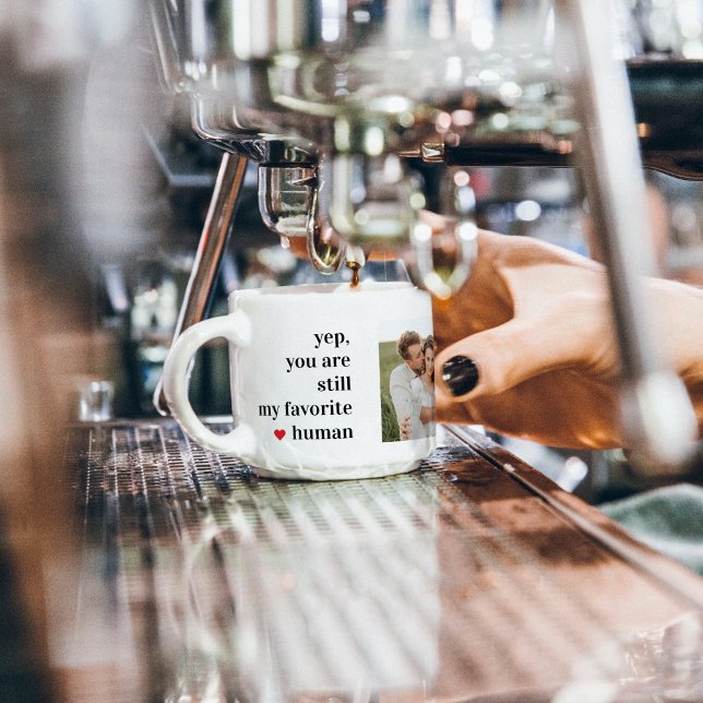 Modern Collage Couple Photo Romantic Quote Espresso Cup (Creator Uploaded)