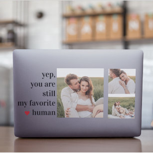 Modern Collage Couple Photo Romantic Quote HP Laptop Skin