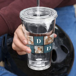 Modern Collage Fathers Photo & Green Daddy Gifts Acrylic Tumbler<br><div class="desc">A modern collage fathers photo is a personalised gift that combines multiple photos of a father or father figure in a creative and stylish manner. It involves selecting several meaningful pictures and arranging them in a collage format, often with overlapping or grid-like designs. The photos can feature different moments or...</div>