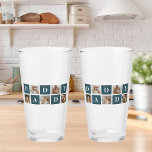 Modern Collage Fathers Photo & Green Daddy Gifts Glass<br><div class="desc">A modern collage fathers photo is a personalised gift that combines multiple photos of a father or father figure in a creative and stylish manner. It involves selecting several meaningful pictures and arranging them in a collage format, often with overlapping or grid-like designs. The photos can feature different moments or...</div>