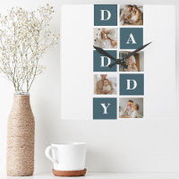 Modern Collage Fathers Photo & Green Daddy Gifts