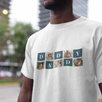 Modern Collage Fathers Photo & Green Daddy Gifts