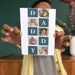 Modern Collage Fathers Photo & Green Daddy Gifts Thank You Card<br><div class="desc">A modern collage fathers photo is a personalised gift that combines multiple photos of a father or father figure in a creative and stylish manner. It involves selecting several meaningful pictures and arranging them in a collage format, often with overlapping or grid-like designs. The photos can feature different moments or...</div>
