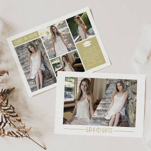 Modern Collage Graduate Grad 6 Photo Graduation An Announcement