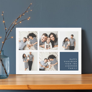 Modern Collage   Hanukkah Photo Card