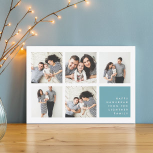 Modern Collage   Hanukkah Photo Card