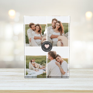 Modern Collage Personalised Family Photo Gift Block