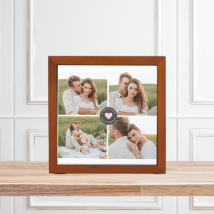 Modern Collage Personalised Family Photo Gift Desk Organiser