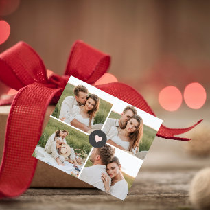 Modern Collage Personalised Family Photo Gift Favour Tags